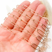 Gold Plated Smooth Paperclip Chain